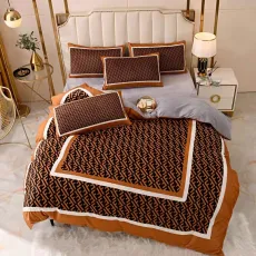 フェンディ 寝具 FENDI 2021秋冬新作 洋式 布団カバー ベッドシート 枕カバー 4点セット fd211029p13
