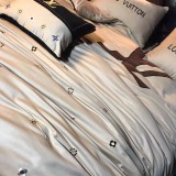 ルイヴィトン 寝具 LOUIS VUITTON 2022新作 洋式 布団カバー ベッドシート 枕カバー 4点セット lv220215p32-1