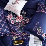 グッチ 寝具 GUCCI 2022春夏新作 洋式 布団カバー ベッドシート 枕カバー 4点セット gc220215p38-3