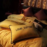 ルイヴィトン 寝具 LOUIS VUITTON 2022新作 洋式 布団カバー ベッドシート 枕カバー 4点セット lv220215p32-5