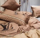 ルイヴィトン 寝具 LOUIS VUITTON 2022春夏新作 洋式 布団カバー ベッドシート 枕カバー 4点セット lv220216p38-2