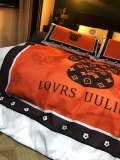 ルイヴィトン 寝具 LOUIS VUITTON 2022新作 洋式 布団カバー ベッドシート 枕カバー 4点セット lv220216p17-2