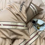 バーバリー 寝具 BURBERRY 2022春夏新作 洋式 布団カバー ベッドシート 枕カバー 4点セット bur220216p38-2