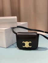 セリーヌバッグ CELINE2022新しいミニTRIOMPHE光沢のある革のハンドバッグ