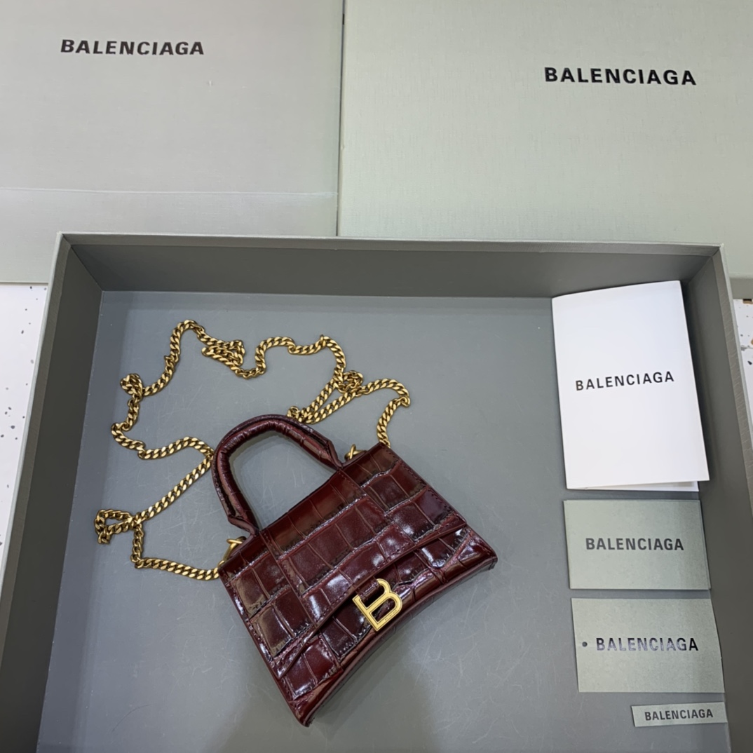 バレンシアガバッグ BALENCIAGA2022新しいミニ Hourglassハンドバッグ