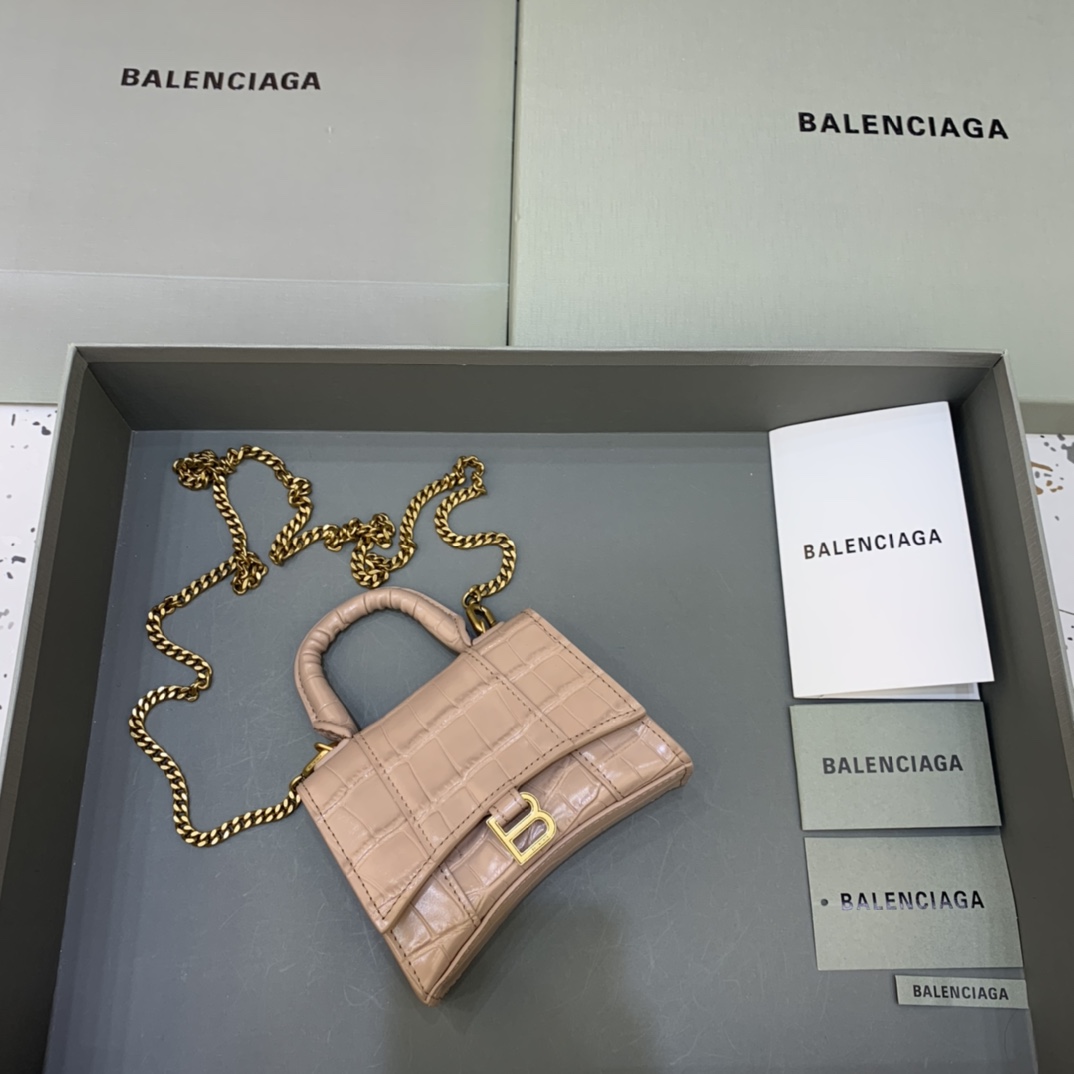 バレンシアガバッグ BALENCIAGA2022新しいミニ Hourglassハンドバッグ