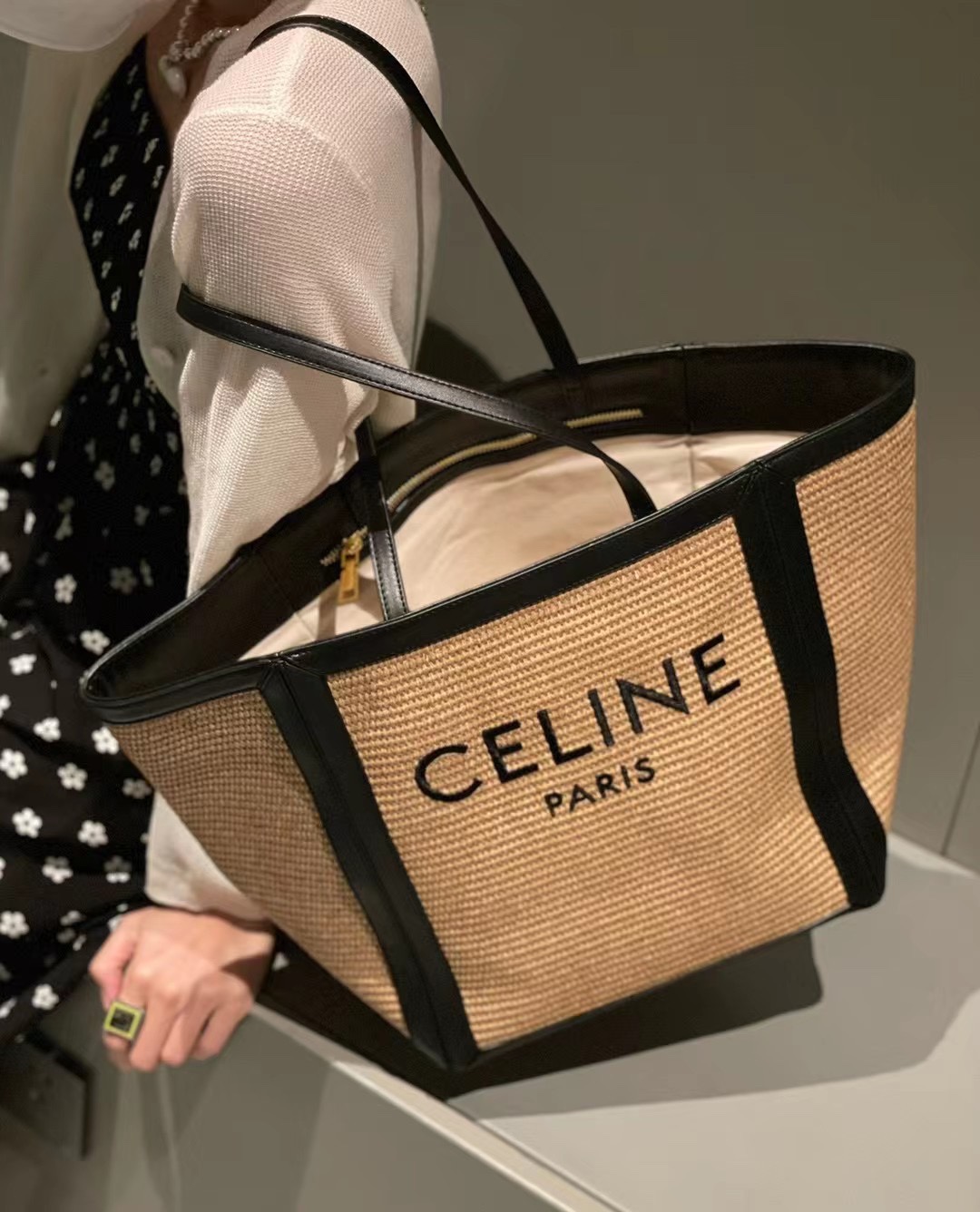 セリーヌバッグ CELINE2022新しいストローショッピングバッグ