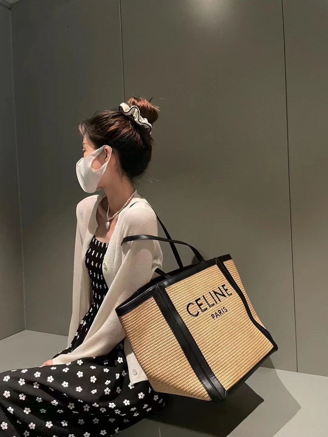 セリーヌバッグ CELINE2022新しいストローショッピングバッグ