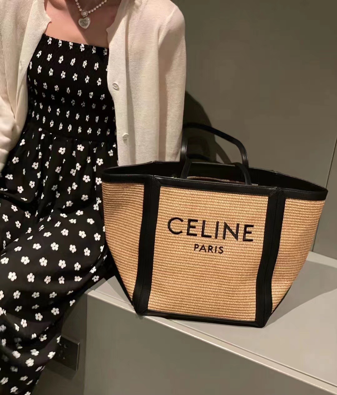 セリーヌバッグ CELINE2022新しいストローショッピングバッグ