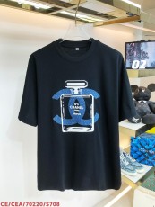 シャネル服 CHANEL2022最新香水ロゴプリントラウンドネック半袖Tシャツ