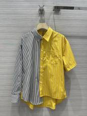 バレンシアガ服 BALENCIAGA2022春先のイレギュラーカットオフショルダーラージシャツ