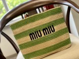 ミュウミュウバッグ MiuMiu2022新しい織りショッピングバッグ