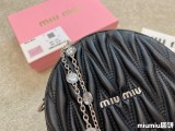 ミュウミュウバッグ MiuMiu2022新しい小さな丸いケーキダイヤモンドチェーンバッグ