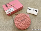 ミュウミュウバッグ MiuMiu2022新しい小さな丸いケーキダイヤモンドチェーンバッグ