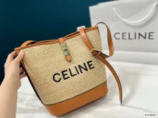 セリーヌバッグ CELINE2022新しいわら織りバケットバッグ