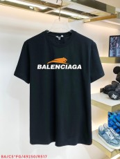 バレンシアガ服 BALENCIAGA2022春夏新作刺繍入りラウンドネック半袖Tシャツ