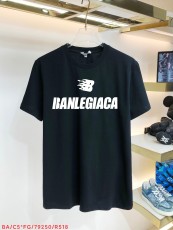 バレンシアガ服 BALENCIAGA2022春夏新作刺繍入りラウンドネック半袖Tシャツ