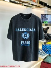 バレンシアガ服 BALENCIAGA2022春夏新大学小麦イヤレタープリント半袖Tシャツ