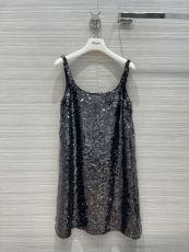 プラダ服 PRADA2022初秋の新商品超キラキラ輝くスパンコールマーメイドドレス