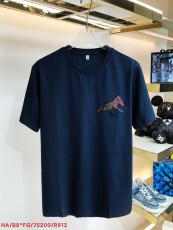 エルメス服 HERMES2022新しい立体パッチワークレザー刺繍ラウンドネック半袖Tシャツ