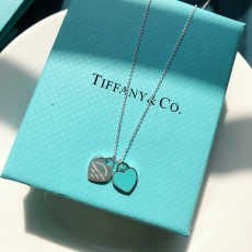 ティファニーネックレス Tiffany＆Co2022の新しいダブルハートエナメルネックレス