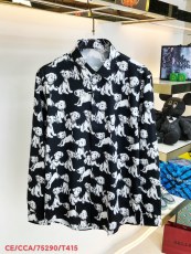 セリーヌ服 CELINE2022最新の全身子犬プリント長袖シャツ