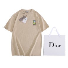 ディオール服 DIOR2022 新作 イエローストーンパーク ランドスケープ刺繍 半袖Tシャツ