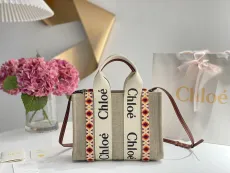 クロエバッグ CHLOE2022春夏新作ウッディリンジ刺繍トートバッグ