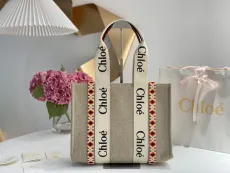 クロエバッグ CHLOE2022春夏新作ウッディリンジ刺繍トートバッグ