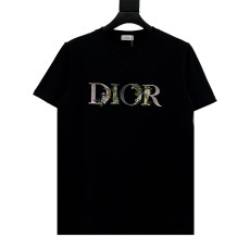 ディオール服 DIOR2022新作 グラデーション花柄刺繍 半袖Tシャツ