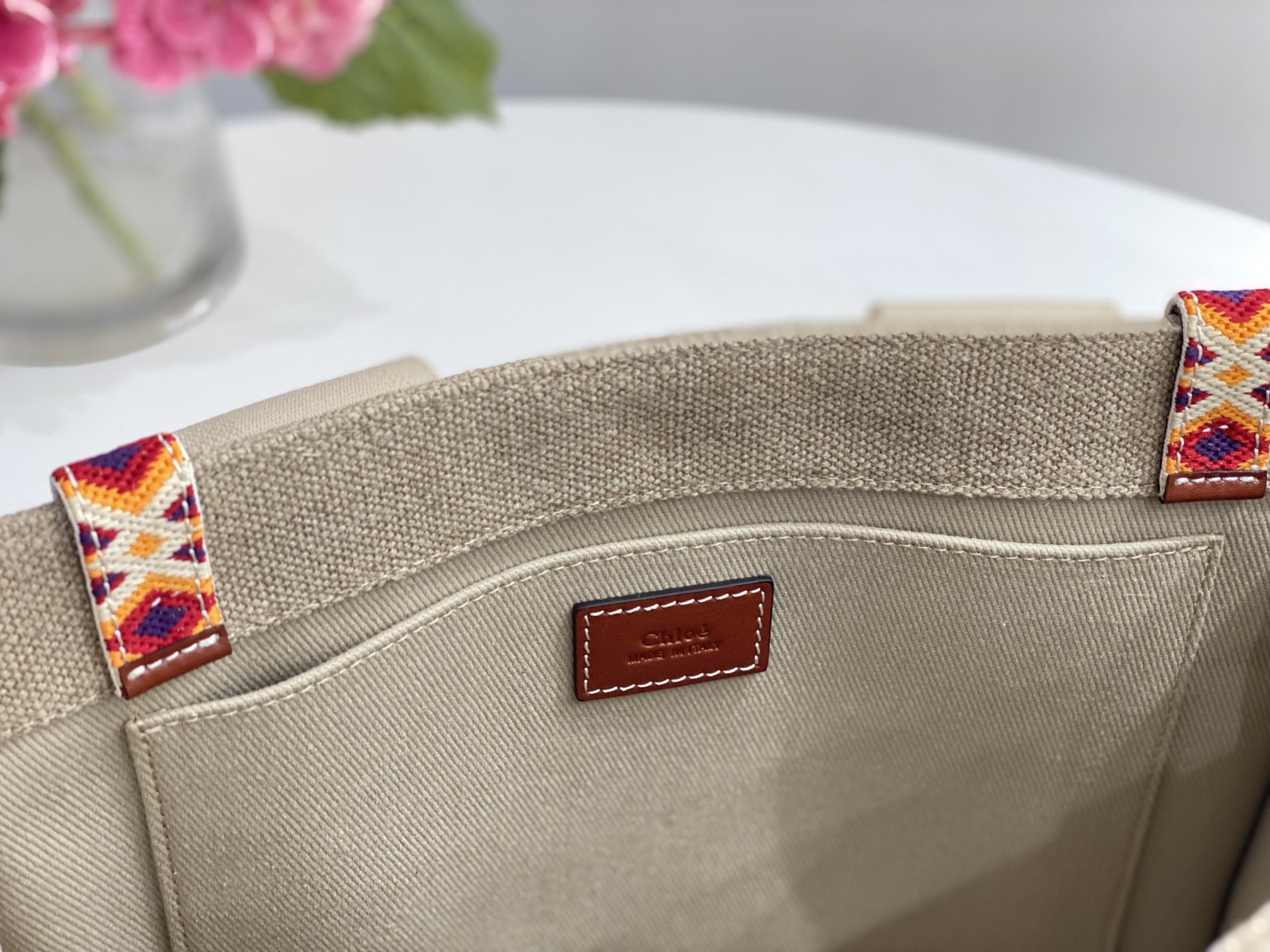 クロエバッグ CHLOE2022春夏新作ウッディリンジ刺繍トートバッグ
