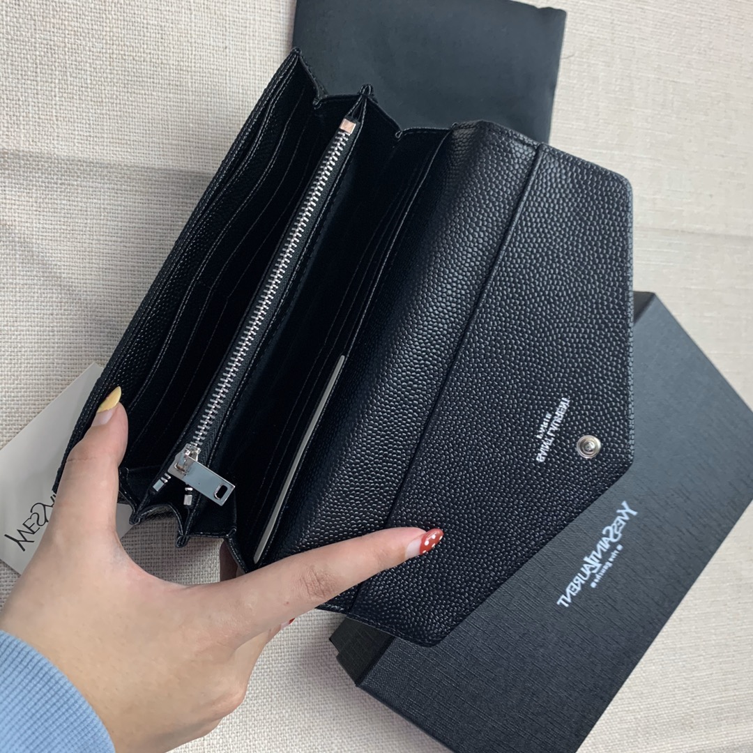 サンローラン財布 Saint Laurent 2022新作 二つ折り長財布 358093