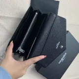 サンローラン財布 Saint Laurent 2022新作 二つ折り長財布 358093