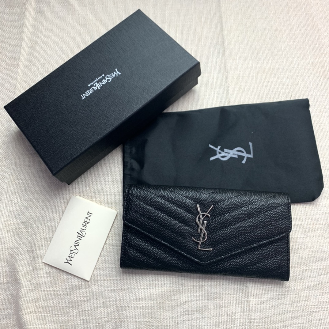 サンローラン財布 Saint Laurent 2022新作 二つ折り長財布 358093