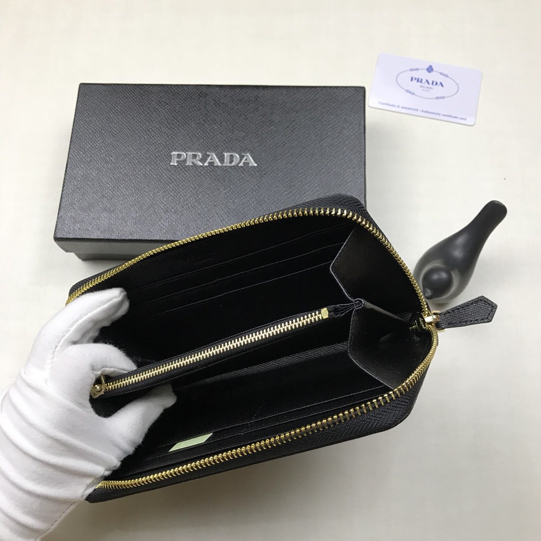 プラダ財布 PRADA2022新作 ファスナー長財布