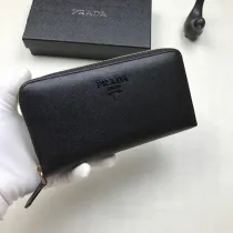 プラダ財布 PRADA2022新作 ファスナー長財布