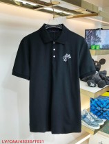 ルイヴィトン服 LOUIS VUITTON 2022新作 ロゴピン カップルモデル ラペル半袖Tシャツ