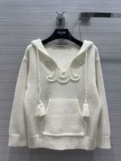 セリーヌ服 CELINE 2022年初秋の新作 フックフラワークラフトカシミヤセーター