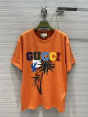 グッチ服 GUCCI2022新作 夕焼け残光椰子の木プリントTシャツ