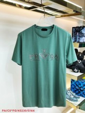 プラダ服 PRADA2022新作 ロゴ丸首半袖Tシャツ