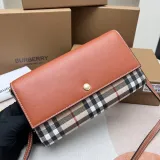 バーバリー財布 BURBERRY2022新作 ヴィンテージチェック＆レザーウォレット