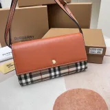 バーバリー財布 BURBERRY2022新作 ヴィンテージチェック＆レザーウォレット