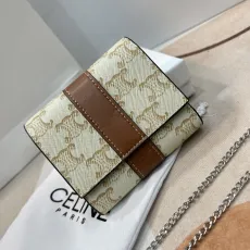 セリーヌ財布 CELINE2022年新作 トリオンフェ 三つ折り財布