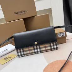 バーバリー財布 BURBERRY2022新作 ヴィンテージチェック＆レザーウォレット