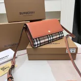 バーバリー財布 BURBERRY2022新作 ヴィンテージチェック＆レザーウォレット