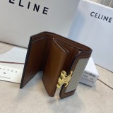 セリーヌ財布 CELINE2022年新作 トリオンフェ 三つ折り財布