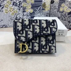 ディオール財布 DIOR2022 新作三つ折りショートウォレット