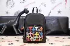 クロムハーツバッグ CHROMEHEARTS2022 新作 ブラックとカラー クロスレザー バックパック GradeK664