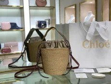 クロエバッグ CHLOE2022新作 スモール ウッディ バスケット バケットバッグ