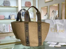 クロエバッグ CHLOE2022新作 ラージ ウッディ バスケット ハンドバッグ
